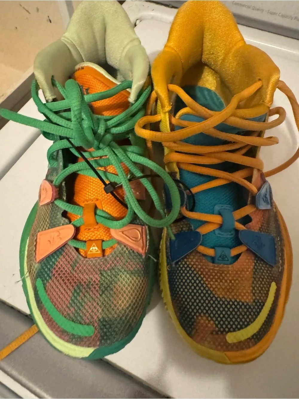 Kids Colorblock Athletic Sneakers - Green & Yellow